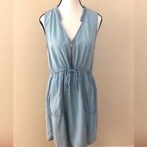Chambray maternity/nursing dress